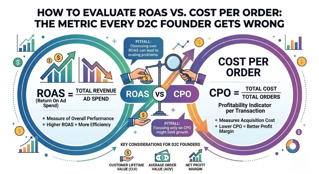How to Evaluate ROAS vs. Cost Per Order — The Metric Every D2C Founder Gets Wrong